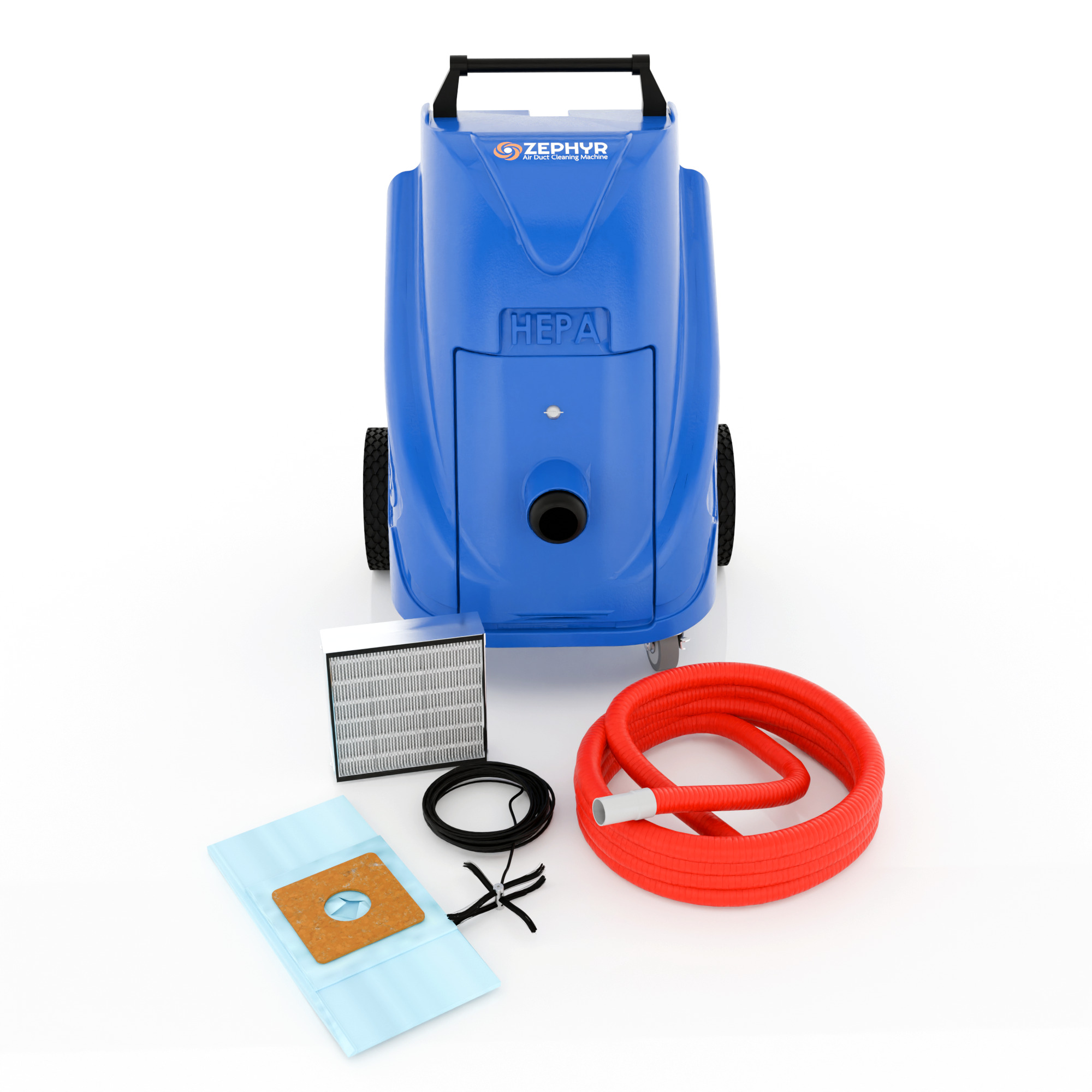 Air-Care Zephyr Contact Duct/Dryer Vent Equipment — 200 CFM, 4-Stage HEPA Filtration, 25ft. Vacuum Hose, Model# FG0285